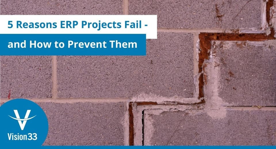 5 reasons why erp projects fail